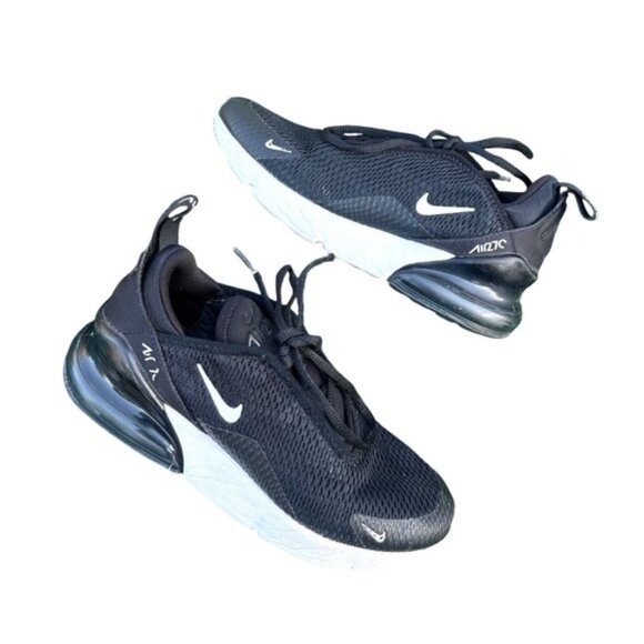Nike Air Max 270 GS Athletic Shoes Big Kids Size 3Y Black - Picture 1 of 12